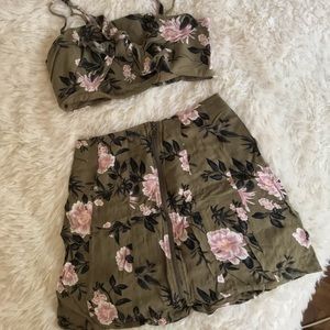 Floral two piece outfit